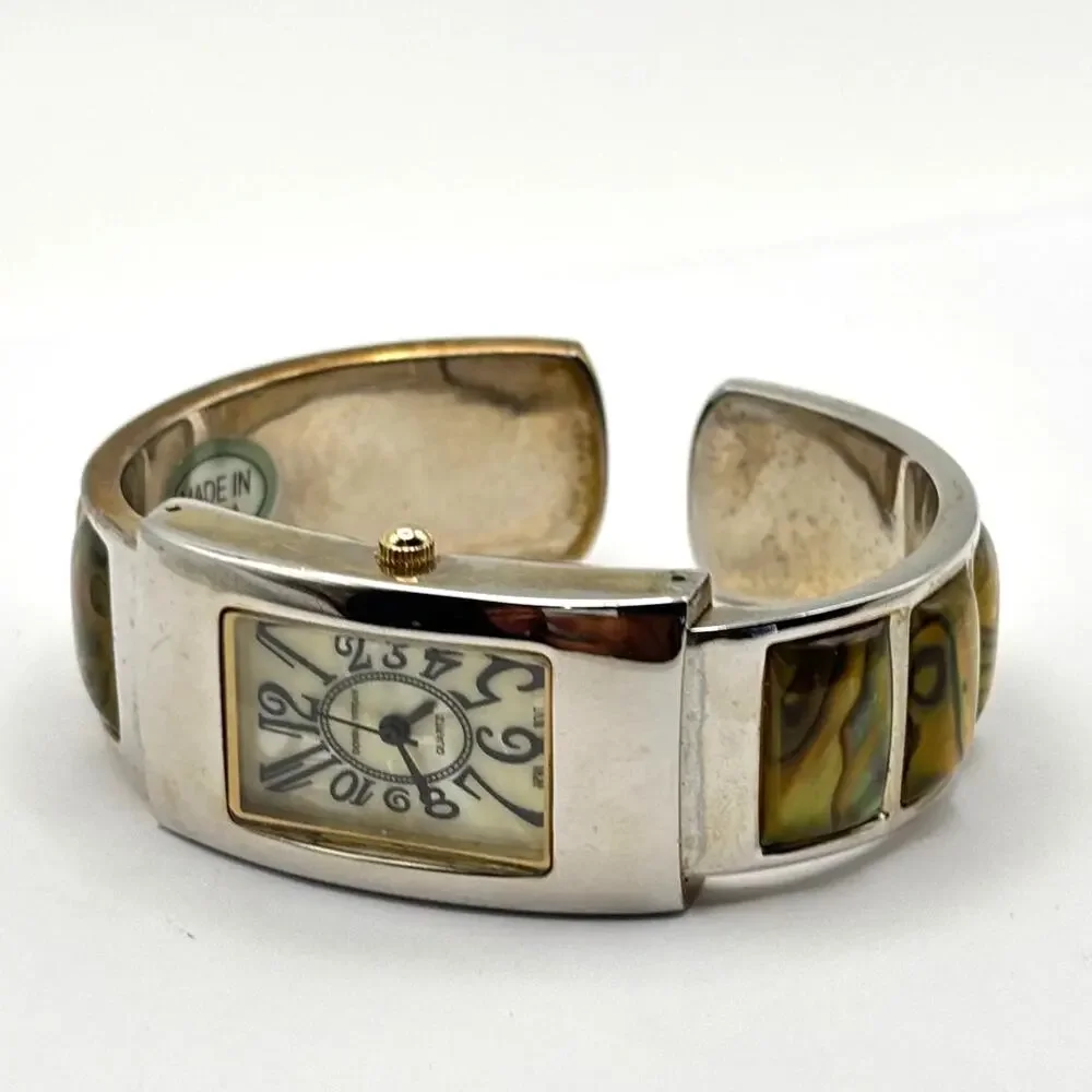 Y2K Silver & Green Watch